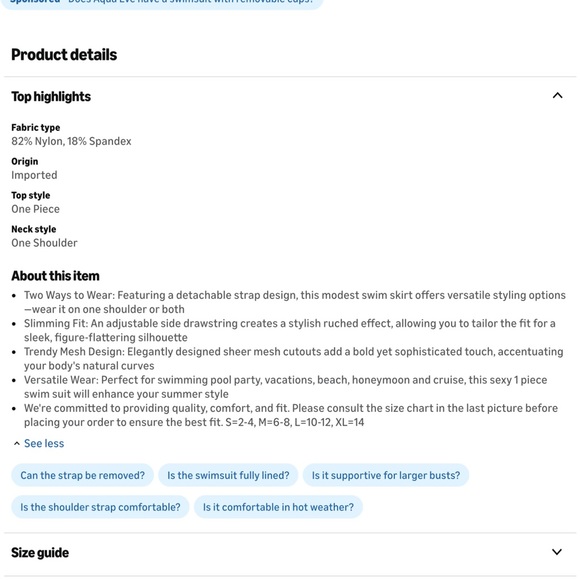 Vimpunec Women One Piece Tummy Control One Shoulder Mesh Pink Swimsuit Dress NWT - Picture 6 of 15